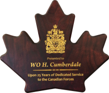 Rosewood Maple Leaf Plaque